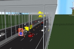 Schema: Baumaßnahme während Fahrbetrieb