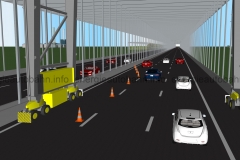 Schema: Baumaßnahme während Fahrbetrieb