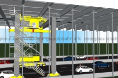 Schema: Bau- oder Wartungsmaßnahme an T-Konstruktion während Fahrbetrieb
