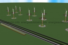 Schema: Energieautobahn aus der Vogelperspektive